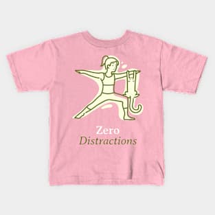 Yoga Cat design Kids T-Shirt